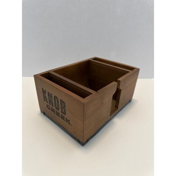 NEW Knob Creek Bourbon Wooden Bar Caddy Organizer – Whiskey Promo Home Bar Decor - Picture 1 of 5